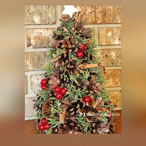 Handmade Pinecone Christmas Tree 15"